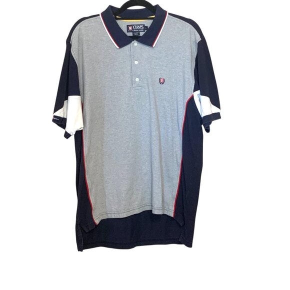 VTG Ralph Lauren Chaps Golf Polo Blocked Colors Large Spell Out on Back Preppy - Picture 2 of 9